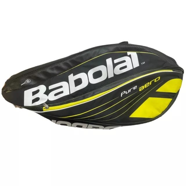 Babolat Pure Aero 12-Pack Rafael Nadal Autograph Yellow Black Tennis Racquet Bag