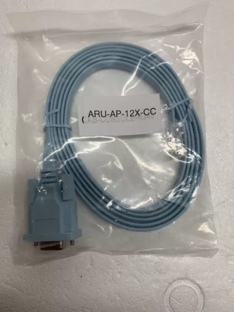 RJ45 auf DB-9 Buchse serielles Konsolenkabel Cisco Aruba 1,5m hellblau NEU OVP