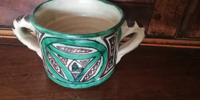 Pot/Tasse Terre cuite Vernissée Vintage, Céramique Espagne Domingo Punter