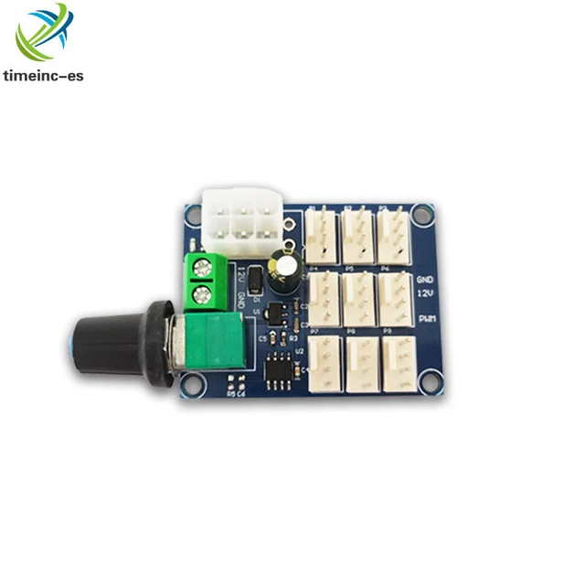 PWM MOTOR SPEED Regulation Controller 12V Computer Chassis Fan Multi ...