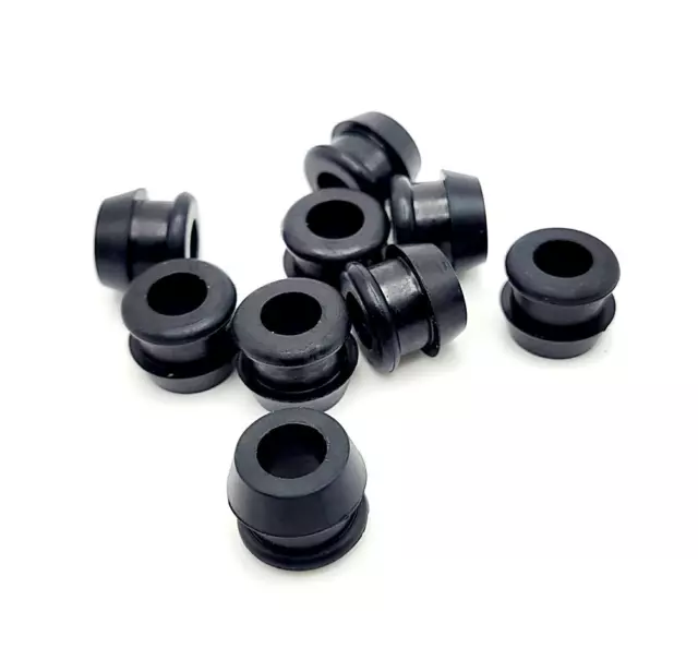 Rubber Cable Grommets for 1/2" Panel Hole 5/16" ID for 3/16" Thick Wall Snap in