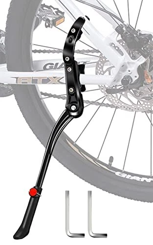 Béquilles de vélo, Bequille Velo Laterale, Hauteur Réglable avec Pied en Caoutchouc Antidérapant