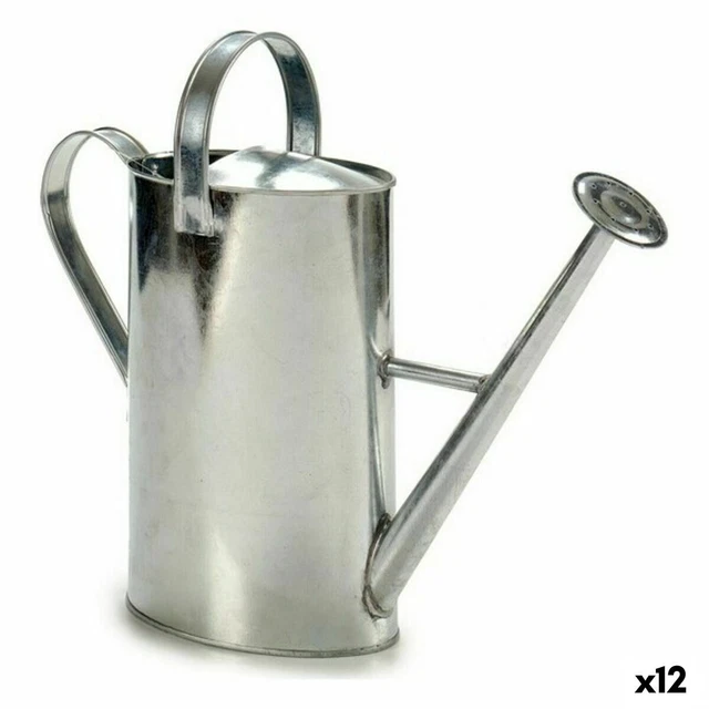 Regadera decorativa Plateado Metal [11 x 30,7 x 39 cm] [12 Unidades]