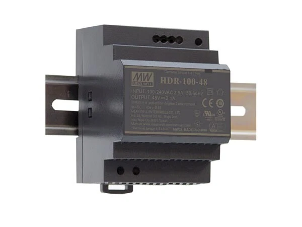 MW - HDR-100-24N - alimentatore industriale - 1 uscita - montaggio binario cappello - 100 W -