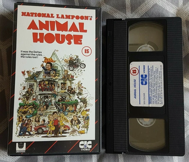 NATIONAL LAMPOON'S ANIMAL HOUSE (VHS) John Belushi + Kevin Bacon + Tim