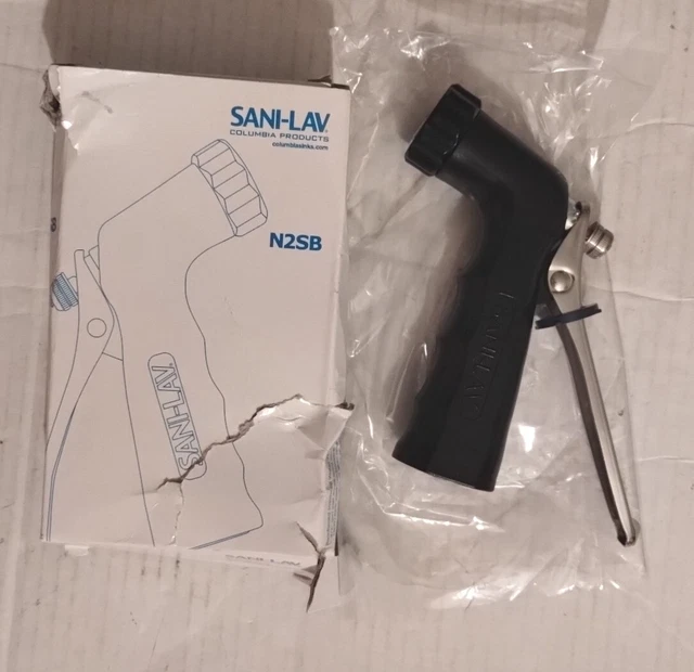 New. Sani-Lav N2sb Insulated Spray Nozzle, 3/4" Female, 100 Psi, 6.5 Gpm, Black