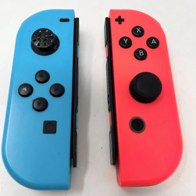 BROKEN NINTENDO SWITCH JoyCons Controller Neon Blue/Red HAC016 Joy