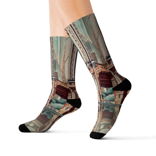 Brooklyn Bridge New York Wanderlust Adventure Socks