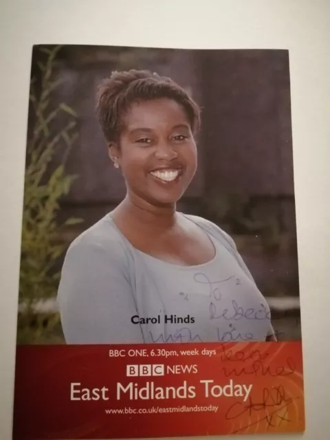 Carol Hinds - BBC News Hand Signed Photo 6x4