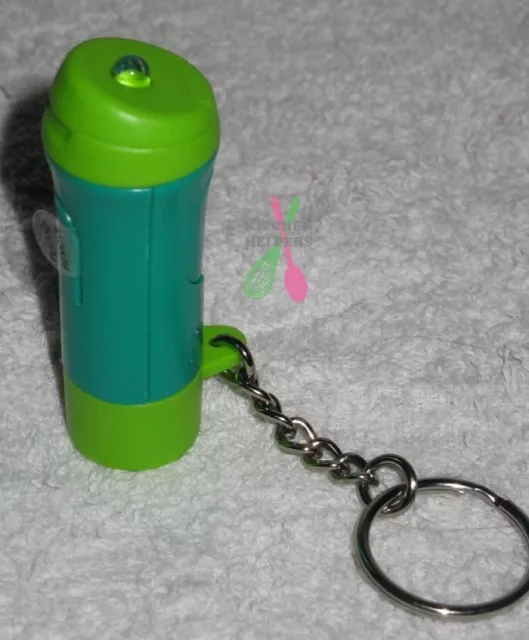 Tupperware Keyrings, Keychain, Bottle LED Light Green - Brand New