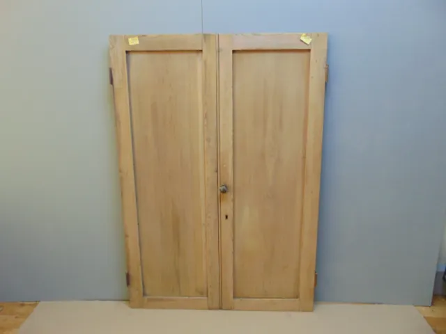 Pair Pine Victorian Alcove Cupboard Doors ref 99D