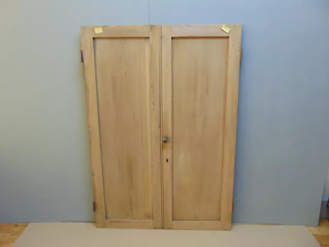 Pair Pine Victorian Alcove Cupboard Doors ref 99D