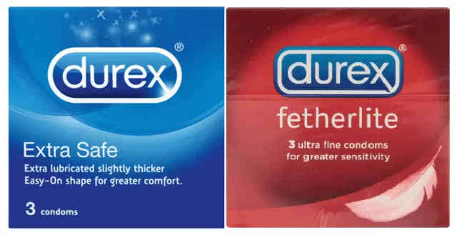 Durex Condoms Featherlite Ultra Thin Elite Feel Extra Safe Condoms (Retail Pack)