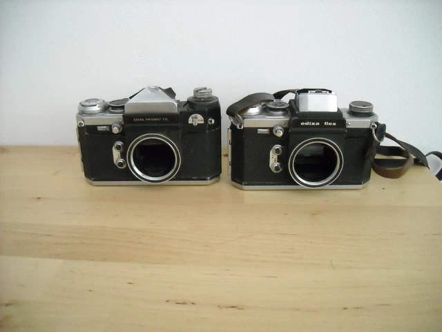 lot 2 appareils photos anciens Wirgin Edixa Flex et prismat TTL pour pièces
