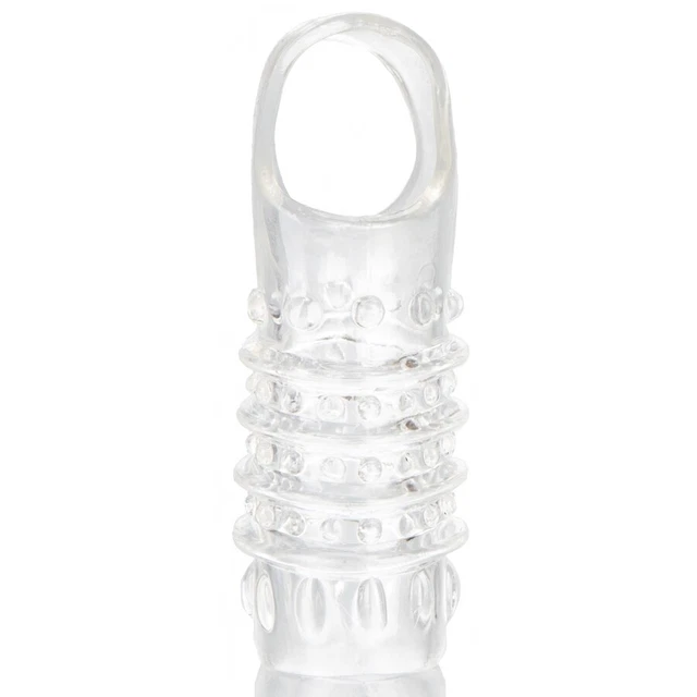 Gaine Pour Pénis Stud Sleeve - Transparente, 15 X 4,2 Cm - ToyJoy - TPE Réaliste Et Nervuré