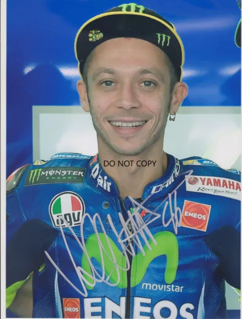 VALENTINO ROSSI"Moto GP world champion",A4 autograph photo