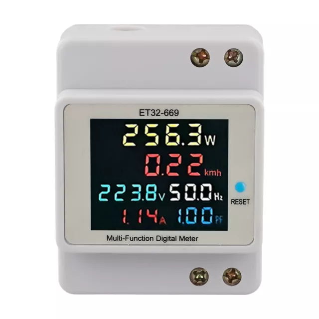 Compteur de puissance à écran LCD couleur 220V 100A tension courant statistiqu