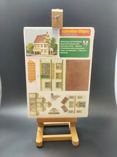 Schreiber-Bogen Building. Apartment With Chemist Shop Cardboard Model  Kit 1:9