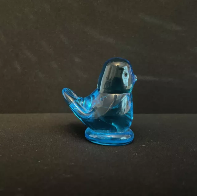 1993 Leo Ward Bluebird of Happiness Glass Figurine - 2.5"