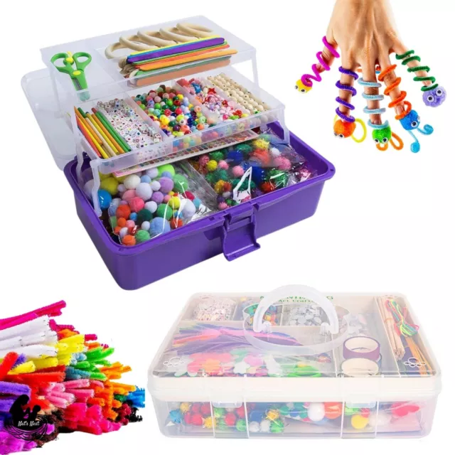 Kids ultimate arts and crafts kit with storage container over 1000 pieces