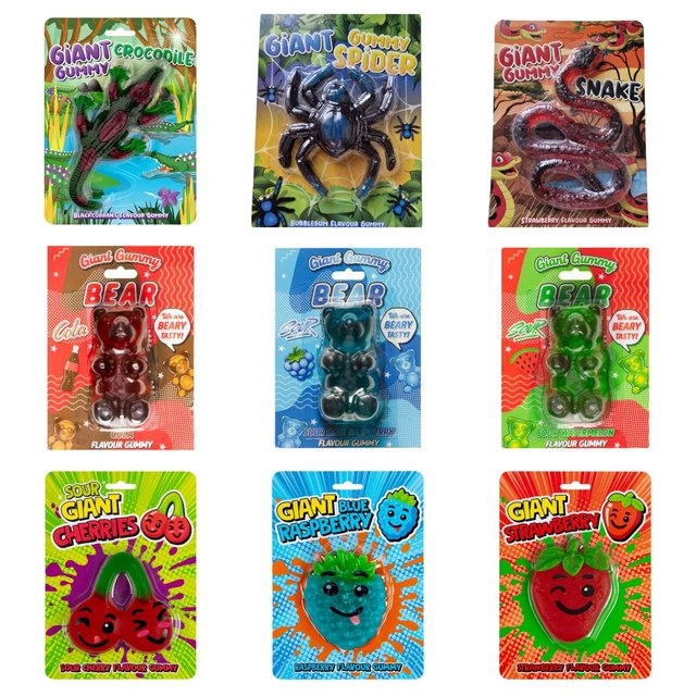 GIANT GUMMY JELLY Candy Novelty Shaped Flavoured Sweets Xmas Gift For
