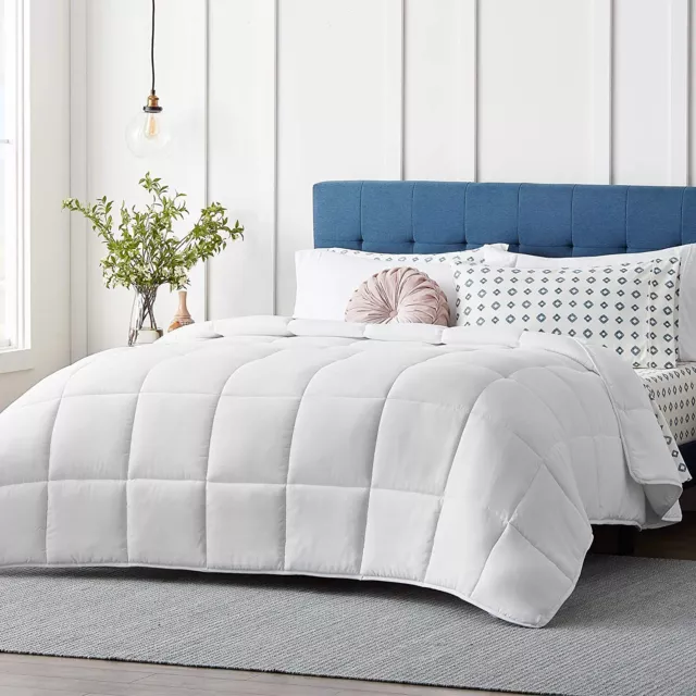 LUCID Light-Warmth Microfiber Comforter - Down Alternative - 200 GSM - Hypoaller