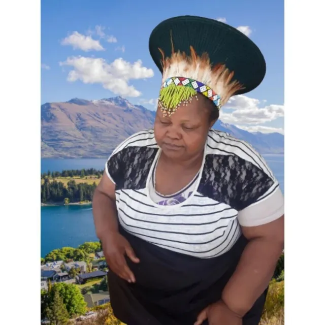 Großer schwarzer Zulu-Hut | Afrikanischer Hut | Isicholo | Afrikanischer...