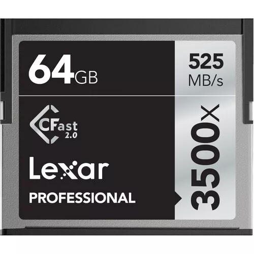 Lexar CFast 2.0 64gb Profesional 3500x Tarjeta de Memoria