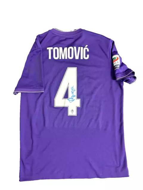 Maglia Fiorentina match worn Issued Tomovic autografata Indossata camiseta rare