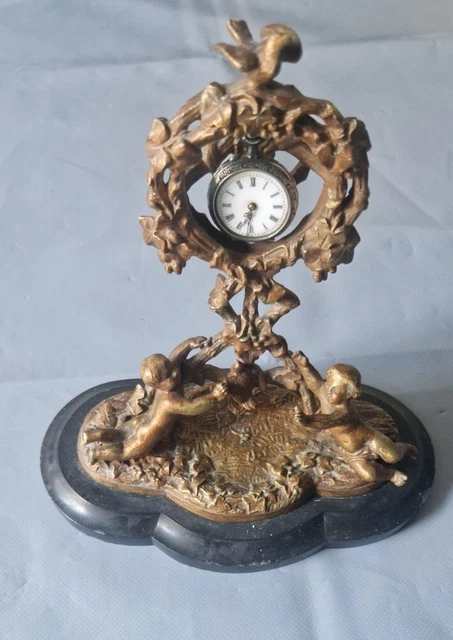 Porte-montre Ancien En Bois Décor Violettes - Souvenir De Beaulieu Sur Mer - Fait Main