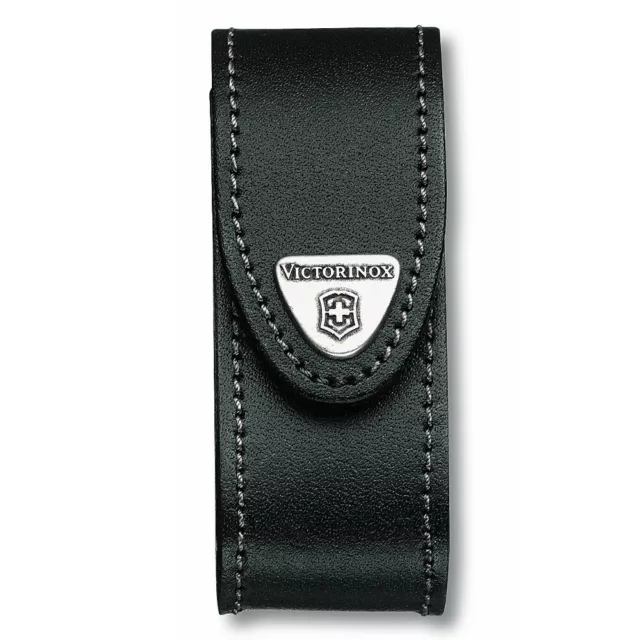 Victorinox Swiss Army Leather Pouch Black 2-4 Layer Suits Explorer Pioneer