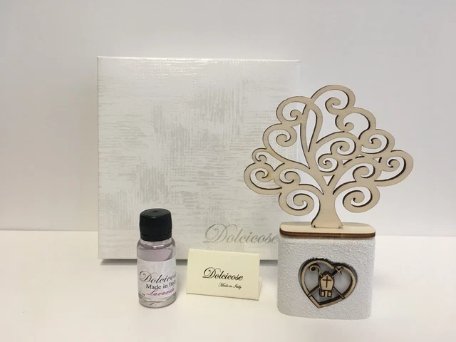 Bomboniera Albero Della Vita In Legno BOMBONIERA CRESIMA PROFUMATORE Albero Della Vita In Legno Cuore Simbolo