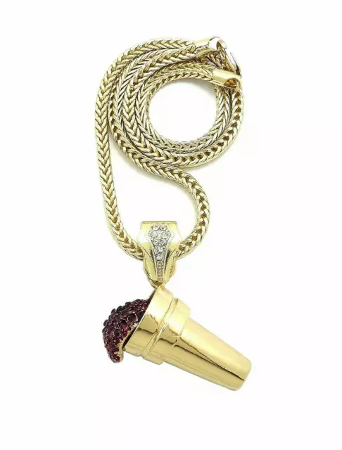 18k Gold .925 Silver Drunk Lean Emoji Holding Purple Cup AAA Micro Pave  Pendant