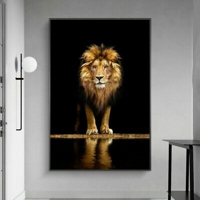 African Animals Lion Canvas Wall Art Canvas Painting Home Decor Poster Print Art