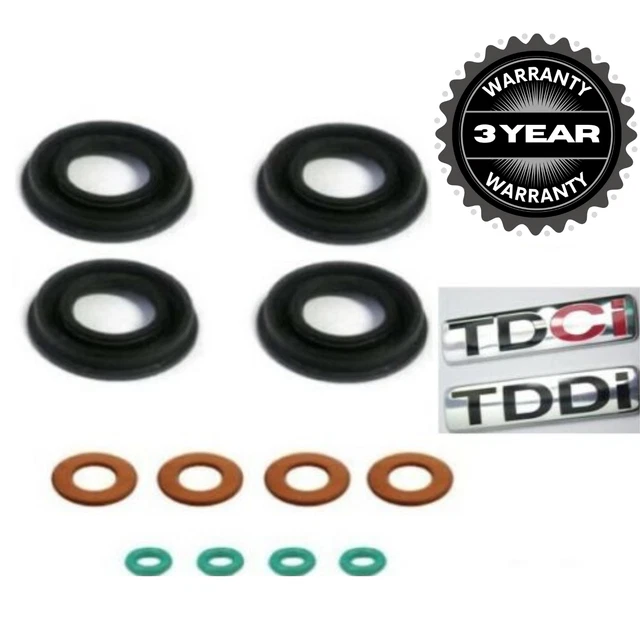 INJECTOR SEALS FOR FORD TRANSIT MK3 MK6 MK7 2.0 2.2 2.4 TDCI TDDI x4