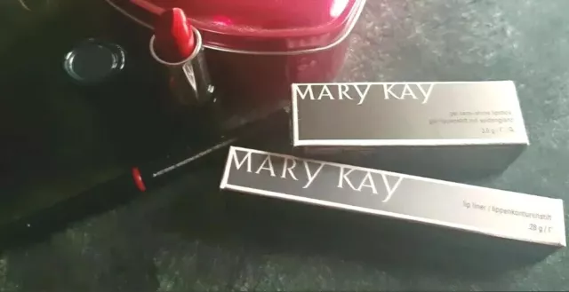 Mary Kay Lip Liner Red & Semi Shine Lippenstift Red Smolder Neu&OVP