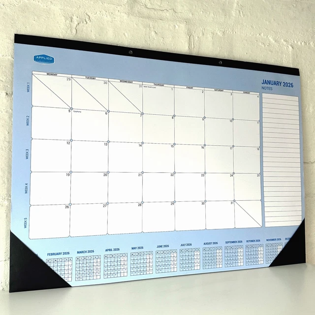 Large Calendar View DESK TOP WALL Hanging Calendar A2 Large Month to View Planner Organiser ...