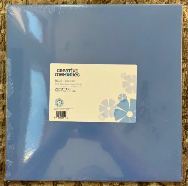 Creative Memories Blue Orchid 12x12 Cardstock PROMO LIMITED EDITION NLA