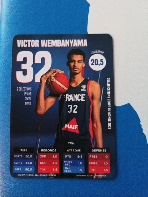 #1@DRAFT 2023 SLAM DECK ROOKIE RC VICTOR WEMBANYAMA FRANCE NBA San Antonio Spurs