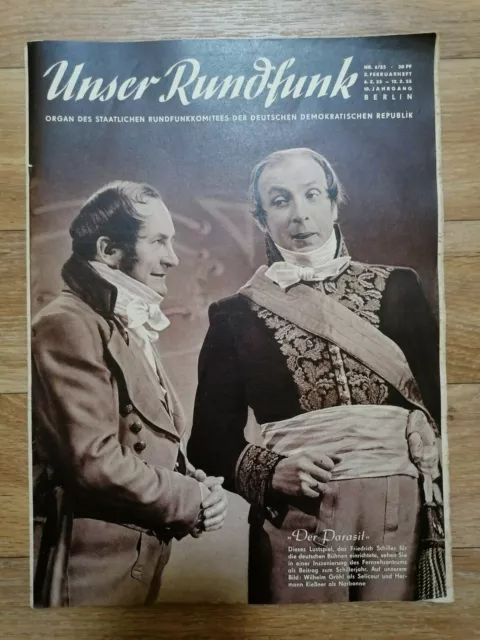 Unser Rundfunk DDR Nr. 6/55 März 50er Jahre alte Zeitungen Zeitschriften Berlin