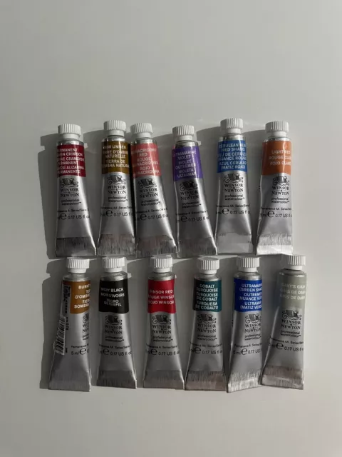 Winsor and Newton Professional Watercolour artists paint 12x5ml Series 1,2,3,4