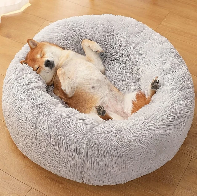 Cat Bed/Small Dog Beds for Small Dogs, 24'' Washable Donut Calming round