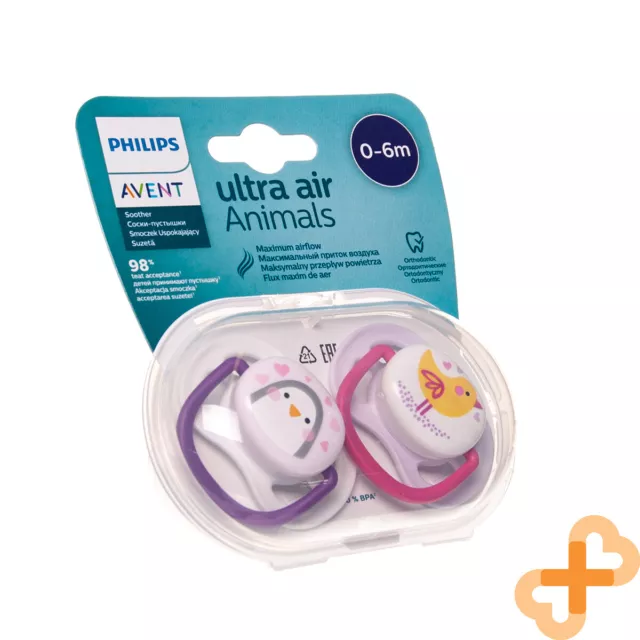 Philips AVENT Silicona Decorados Chupete " Muy Aire B 0-6m 2 Piezas Max Flujo