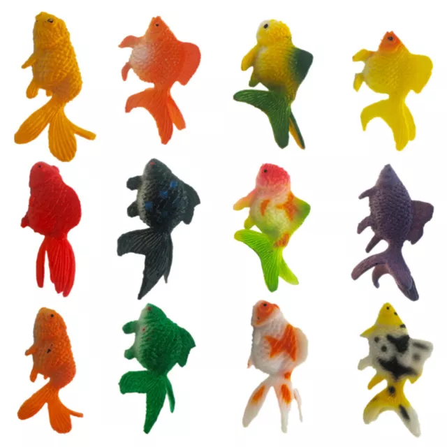 12 Pcs Spielzeuge Aquarium Mini-Goldfisch-Modell Meerestiere Kleiner