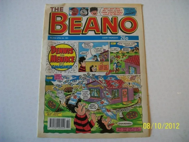 THE BEANO COMIC No. 2542 APRIL 6th 1991 D.C.THOMSON & CO