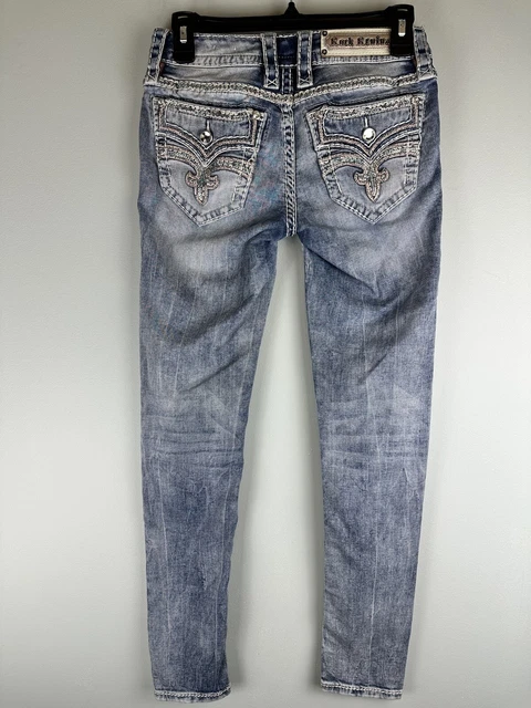 Rock Revival Women’s Hanaya Ankle Skinny Stretch Low Rise Jeans Size 26