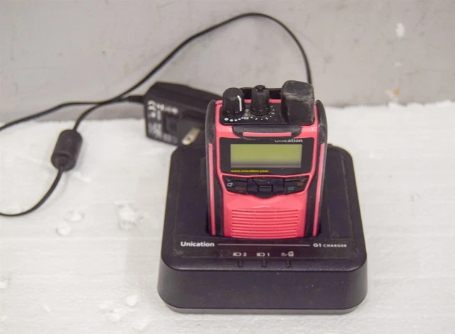 Unication G1 AG185BX1 148-164MHz VHF Stored Voice Fire EMS Pager w Charger #3