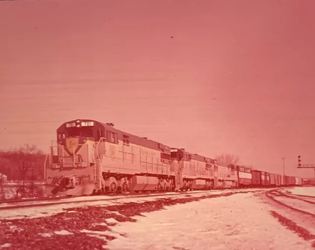 Vtg 35mm Slide Delaware & Hudson Railroad Train Engine 701 Mechanicville NY