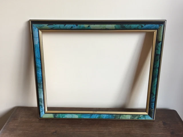Cadre Ancien Bois Début XXe – Pour Toile 26,5 X 20,5 Cm – À Restaurer