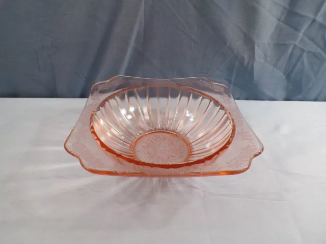 Jeannette Adam Pink Depression Glass Large Master Berry Bowl